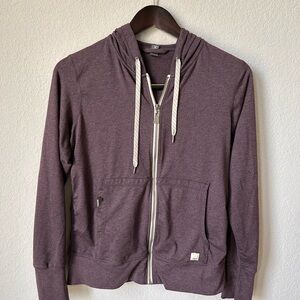 Vuori Halo Performance Hoodie Purple Elderberry Heathered Size Small